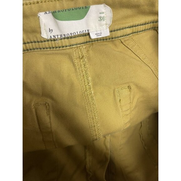 Anthropologie Womens Size 30 Mustard Yellow Denim Ankle Skinny Hi Rise Pant Boho - Picture 10 of 11
